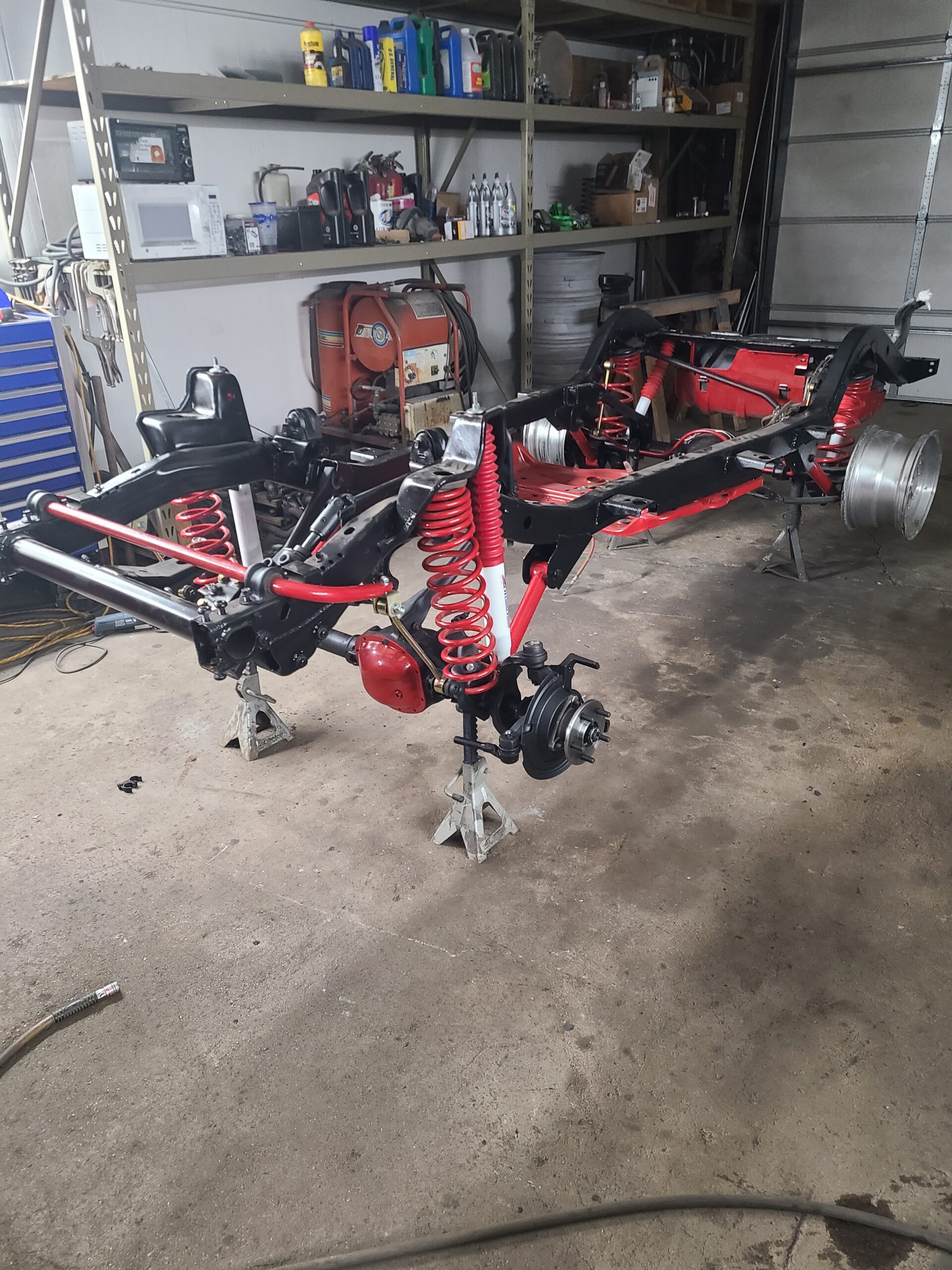 Frame restoration and suspension work
