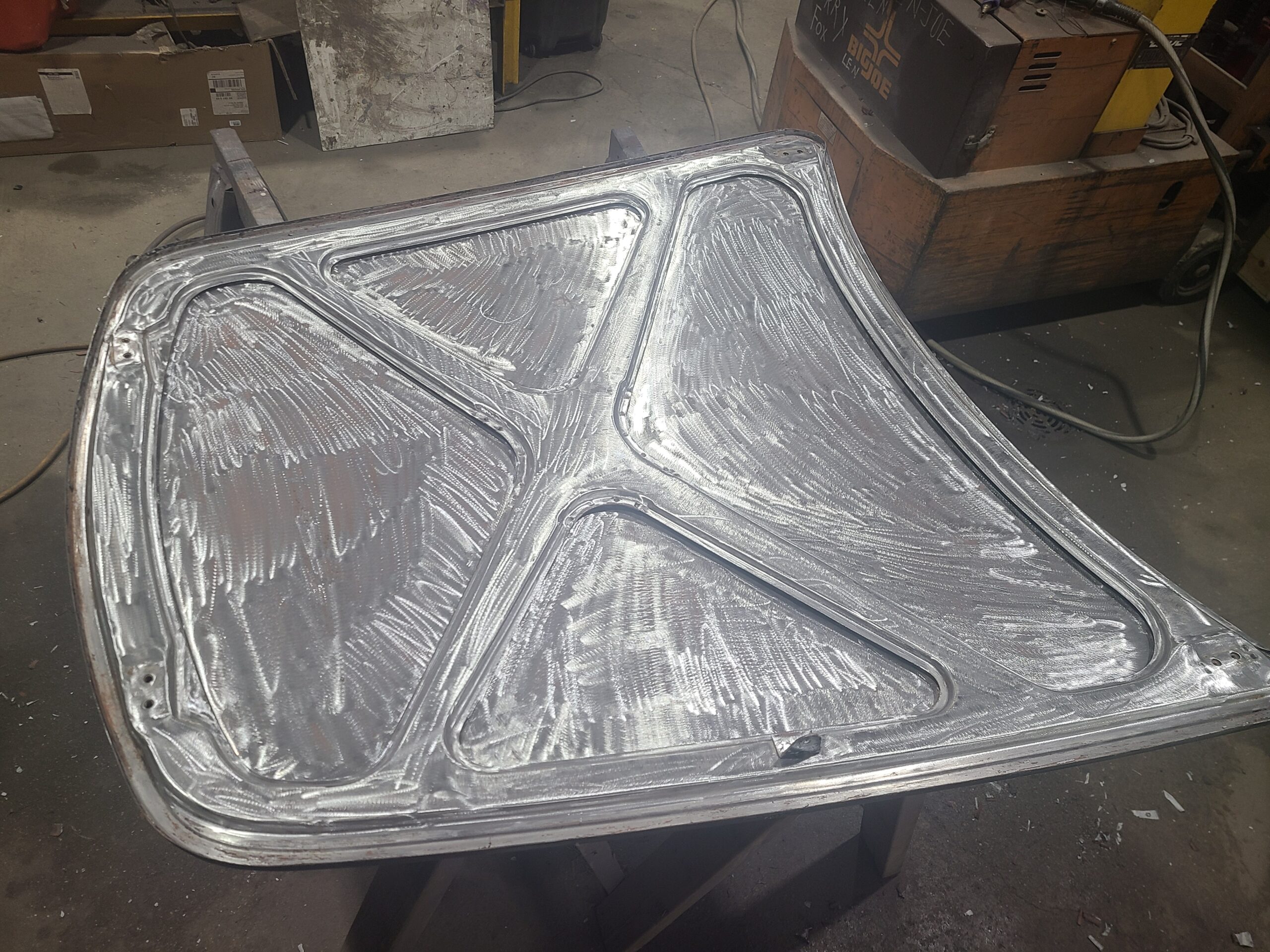 Metal panel prepared for finishing